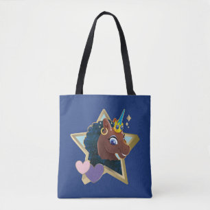 Afro Unicorn Magical Star Tasche