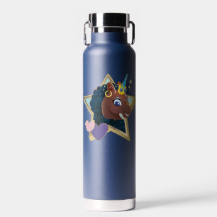 Afro Unicorn Magical Star Trinkflasche