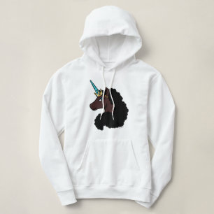 Afro Unicorn magisch Hoodie