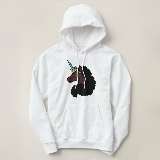 Afro Unicorn | magisch Hoodie (Design vorne)