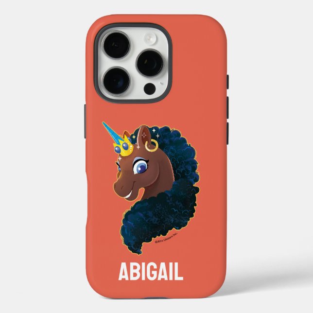 Afro Unicorn | magisch iPhone 16 Pro Hülle (Rückseite)