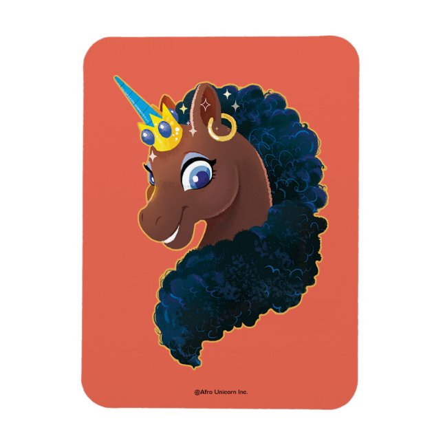 Afro Unicorn | magisch Magnet (Vertikal)