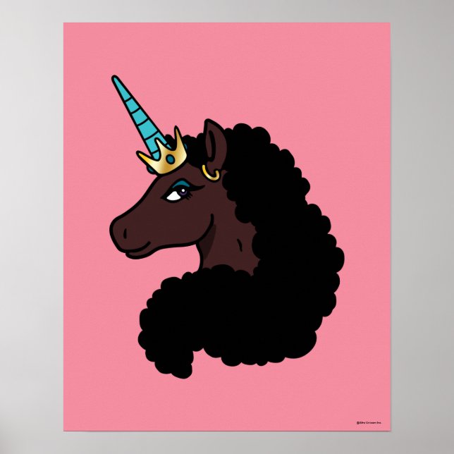 Afro Unicorn | magisch Poster (Vorne)