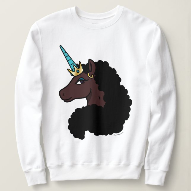 Afro Unicorn | magisch Sweatshirt (Design vorne)