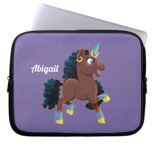 Afro Unicorn Magisches Prancing Laptopschutzhülle