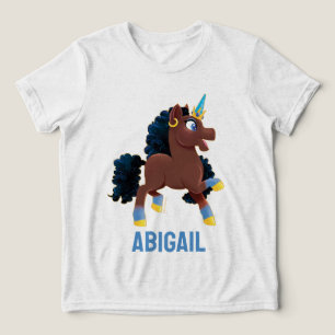 Afro Unicorn   Magisches Prancing Tri-Blend Shirt