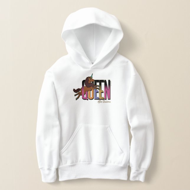 Afro Unicorn Queen Design Hoodie (Ablage )