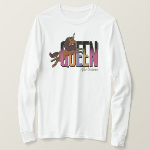 Afro Unicorn Queen Design T-Shirt
