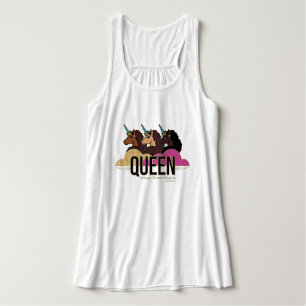 Afro Unicorn Queen Trio Design Tank Top