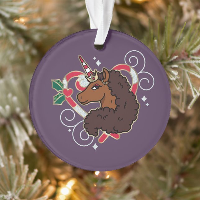 Afro Unicorn Sucre de canne Heart Holiday (Arbre)