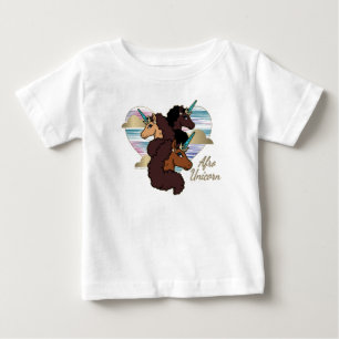 Afro Unicorn Trio Herzdesign Baby T-shirt