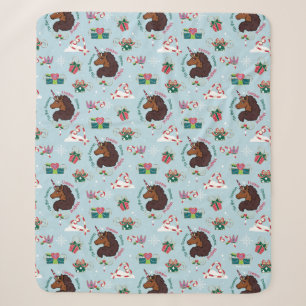 Afro Unicorn Urlaubsmuster Sherpadecke