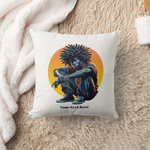 Afro Urban Cool - Bold Street Style Art Illustrati Kissen