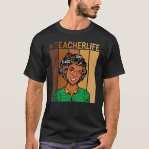 Afro wigs Lehrer Life Black African American Educ T-Shirt