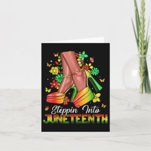 Afro Woman High Heels Black Girl Stepping in Jun Karte