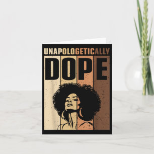 Afro Woman unapologetisch Black Strong Girls Vin Karte