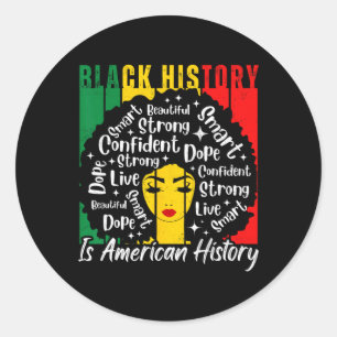 Afro Women Black History ist amerikanischer Geschi Runder Aufkleber