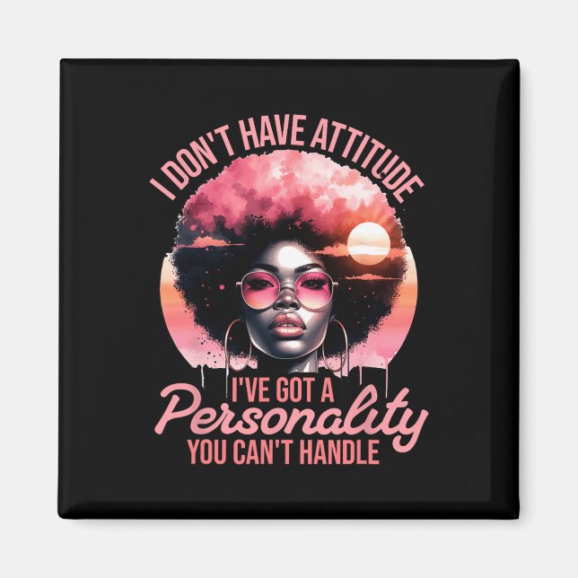 Afro Women Black Pride Afro American Girl Women Magnet (Vorne)