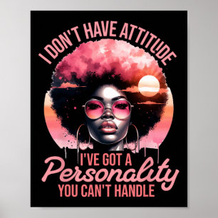 Afro Women Black Pride Afro American Girl Women Poster