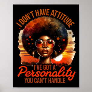 Afro Women Black Pride Afro American Girl Women Poster