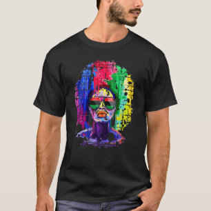 Afro Women Black Queen African American Melanin Qu T-Shirt