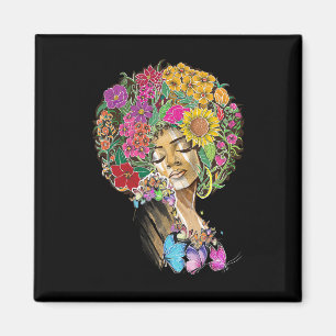 Afro Women Blume Butterfly Latina Afrikanische Ame Magnet