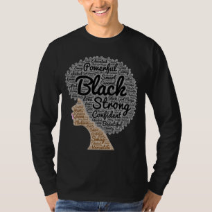 Afro Word Art Black History Monte T-Shirt