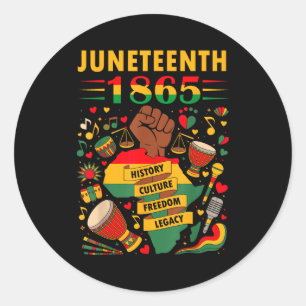 Afroamerikaner 1865 Juneteenth Schwarze Geschichte Runder Aufkleber