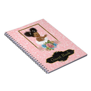 Afroamerikaner-Babyparty-Gast-Buch Notizblock