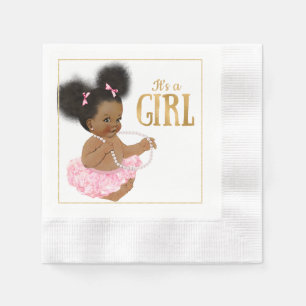 Afroamerikaner-Babyparty-Papierservietten Serviette