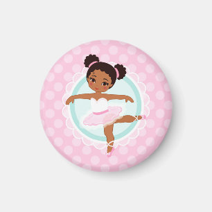 Afroamerikaner-Ballerina - rosa Ballett-Tänzer Magnet