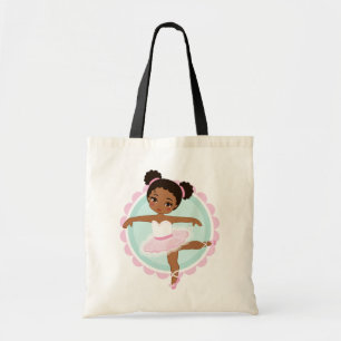 Afroamerikaner-Ballerina - rosa Ballett-Tänzer Tragetasche