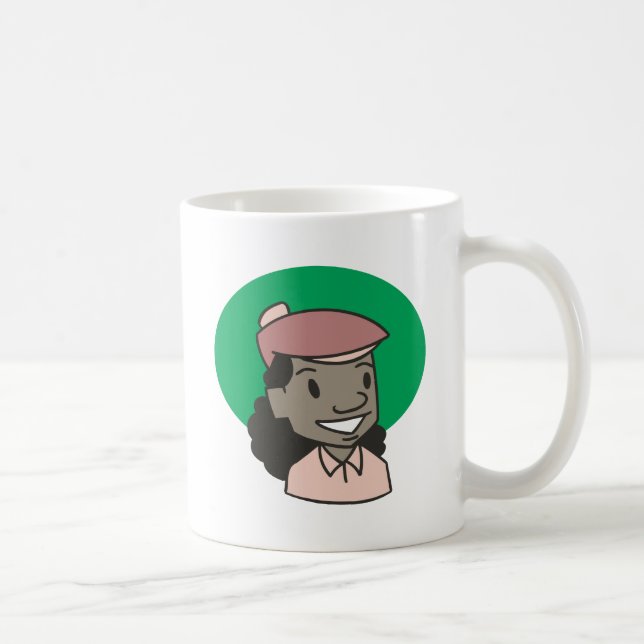 Afroamerikaner-Frauen-Golfspieler Kaffeetasse (Rechts)