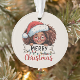 Afroamerikaner Frohe Weihnachten Afrikaner Schwarz Ornament