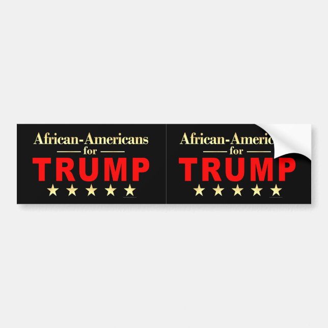 Afroamerikaner für Donald Trump 2016 Autoaufkleber (Vorne)