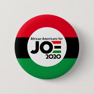 Afroamerikaner für Joe 2020 Button