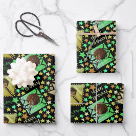 Afroamerikaner Geschenkpapier Set