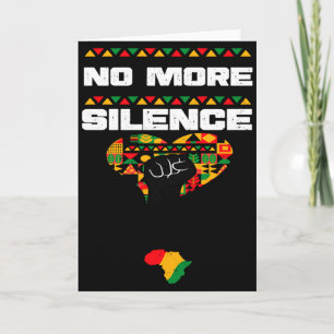 Afroamerikaner Keine weitere Stille Black History Karte
