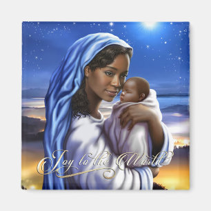 Afroamerikaner-Madonna-Weihnachtsmagneten Magnet