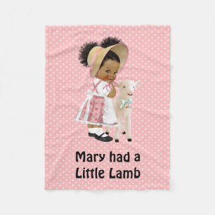 Afroamerikaner Mary hatte ein kleines Lamm-Baby Fleecedecke