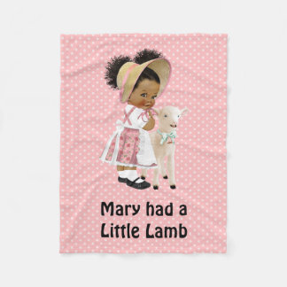 Afroamerikaner Mary hatte ein kleines Lamm-Baby Fleecedecke