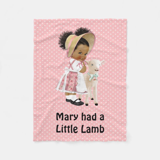 Afroamerikaner Mary hatte ein kleines Lamm-Baby Fleecedecke (Vorderseite)