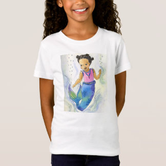 Afroamerikaner-Meerjungfraumädchent-shirt T-Shirt