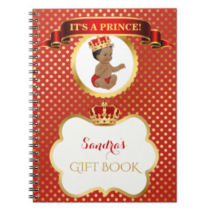 Afroamerikaner-Prinz Royal Red Gold Gift Notizblock