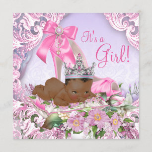 Afroamerikaner-Prinzessin Babyparty Einladung