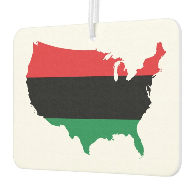 Afroamerikaner _ Rot, Schwarz und Grün Autolufterfrischer (Links)