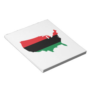 Afroamerikaner _ Rot, Schwarz und Grün Notizblock