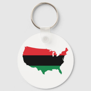 Afroamerikaner _ Rot, Schwarz und Grün Schlüsselanhänger