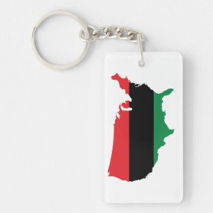 Afroamerikaner _ Rot, Schwarz und Grün Schlüsselanhänger