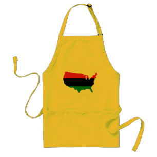 Afroamerikaner _ Rot, Schwarz und Grün Schürze